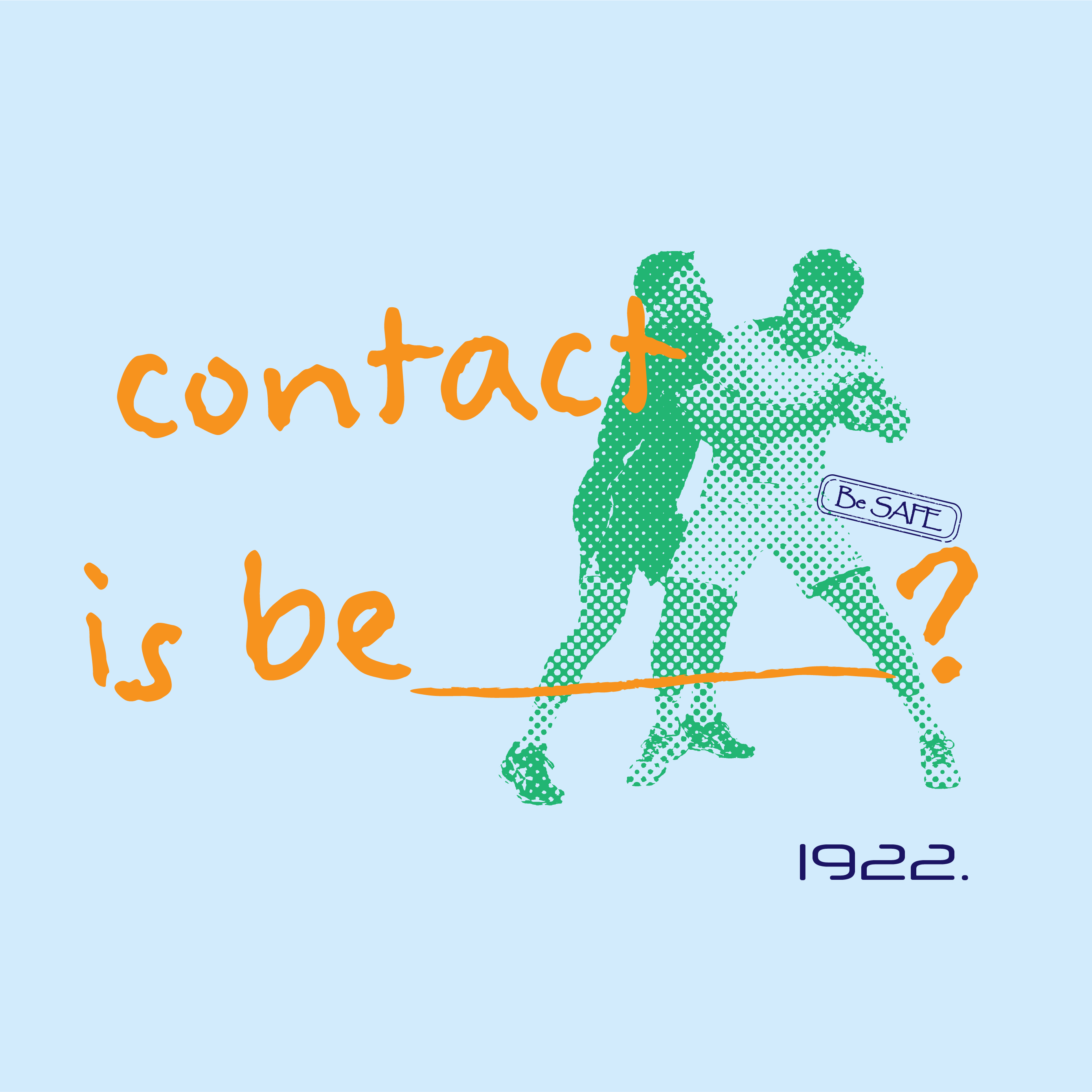 Question of Contact S/S Tee｜LIGHT BLUE